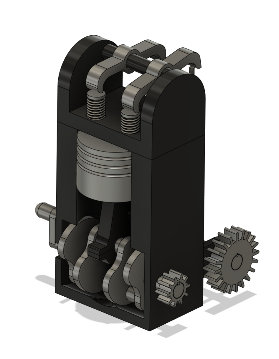 3D printed model piston — desk toy
